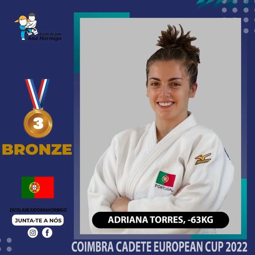 Adriana Torres (-63Kg) alcança a medalha de bronze na Taça da Europa de Cadetes
