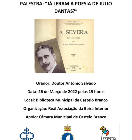 “JÁ LERAM A POESIA DE JÚLIO DANTAS?” – PALESTRA RECITAL