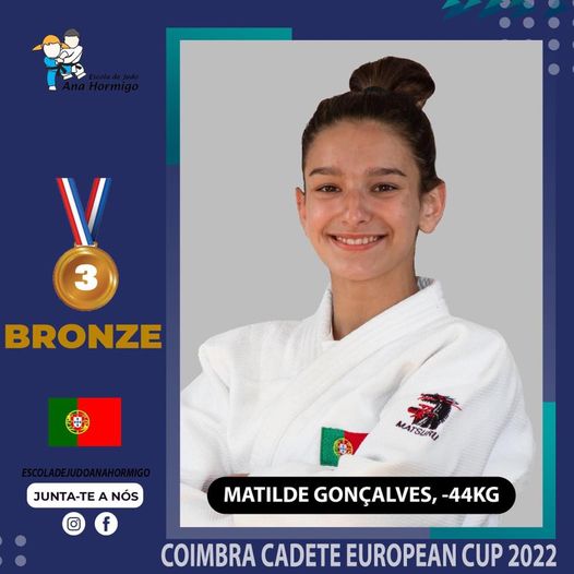 Matilde Gonçalves (-44Kg) alcança a medalha de Bronze na Taça da Europa de Cadet