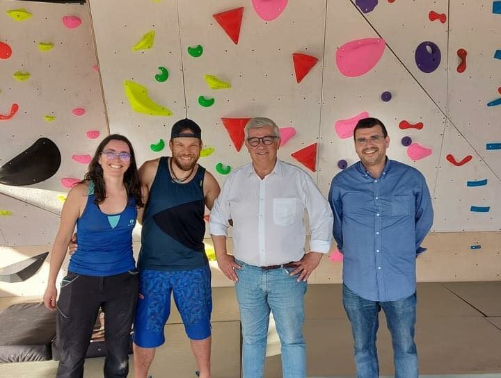 Penha Garcia com equipamento de treino de escalada
