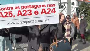 Marcha lenta/buzinão contra as portagens na A23 e A25