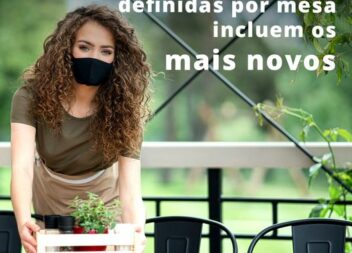 A lotação máxima por mesa é de 4 pessoas no interior de restaurantes, cafés e pa