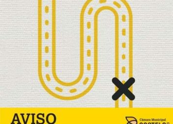 Aviso: Corte de ESTRADA e condicionamento de trânsito
