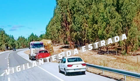 Carga tombada de camião no IP2