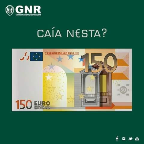 GNR de Castelo Branco avisa: "Nem sempre as burlas são tão fáceis de detetar..."