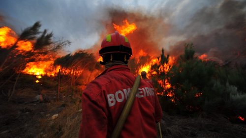 Incêndio florestal em Belmonte