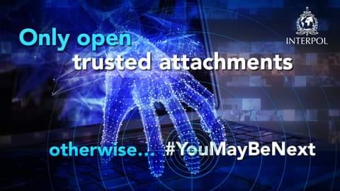 Interpol alerta para ficheiros e anexos suspeitos