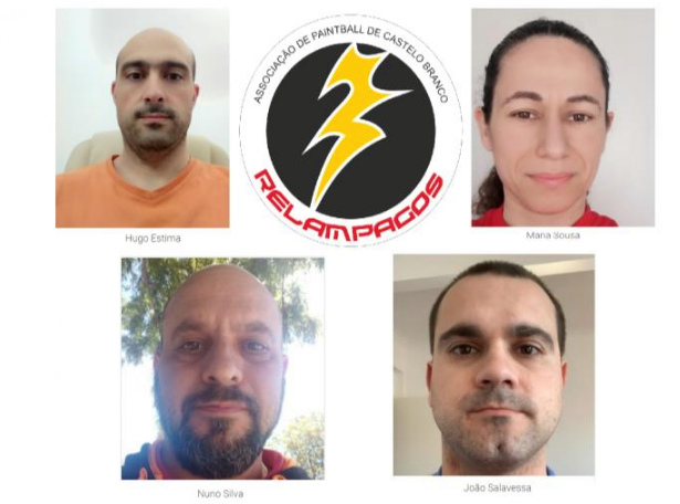 Membros da direção da Associação de Paintball de Castelo Branco Relâmpagos são p