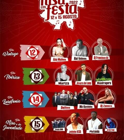 'Nisa em Festa' regressa em Agosto com cartaz de luxo