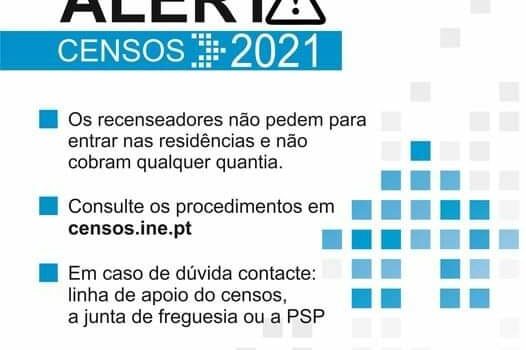 PSP alerta para eventuais fraudes na realização dos Censos 2021