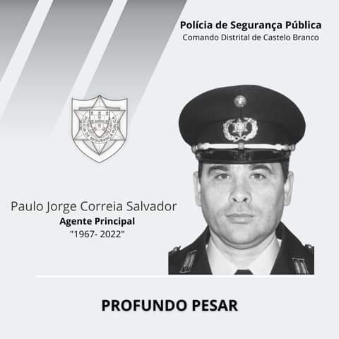PSP de Castelo Branco manifesta profundo pesar pelo falecimento do agente princi