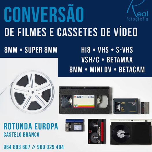 Real Fotografia | Conversão de Filmes e Cassetes de Vídeo