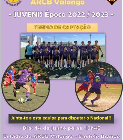 TREINO DE CAPTAÇÃO JUVENIS ARCBV (jogadores nascidos entre 2006 e 2007)