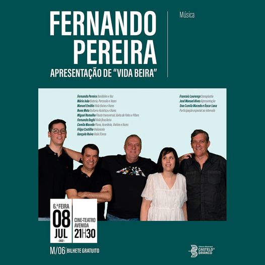 Fernando Pereira, músico natural de São Vicente da Beira, Castelo Branco