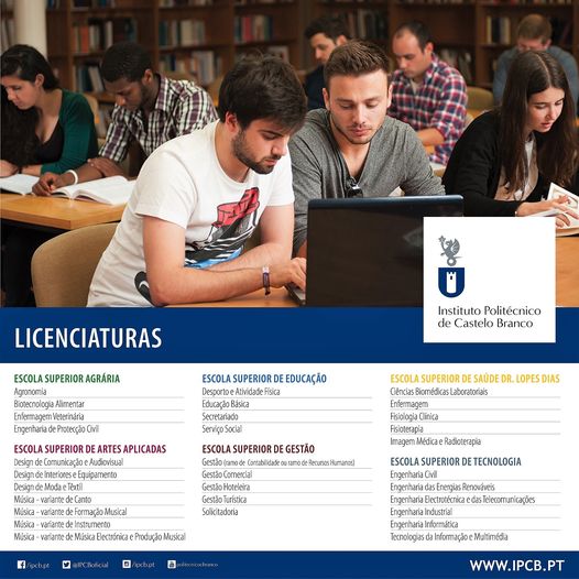 Encontra o TEU curso de ensino superior público no Politécnico de Castelo Branco
