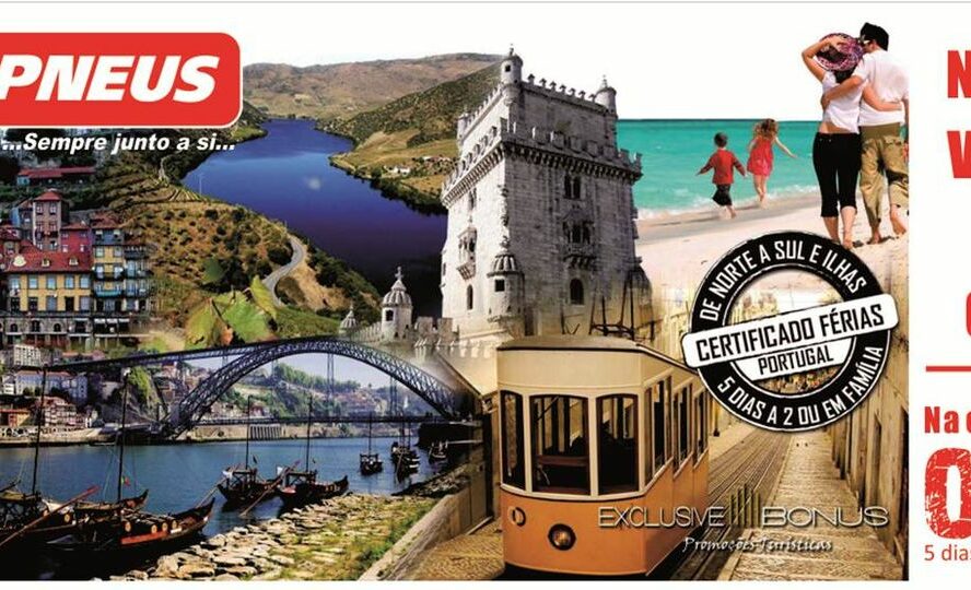 Na compra de 4 pneus a Covipneus oferece 5 dias de férias.