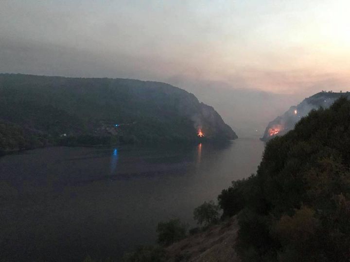 Em Vila Velha incêndio passa para a outra margem