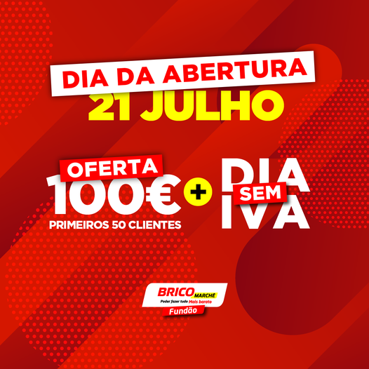 Chegou a hora! 100€ OFERTA para os primeiros 50 clientes com compras de valor ig