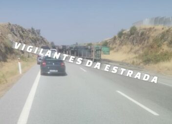 Despiste de pesado na A25 com corte de trânsito