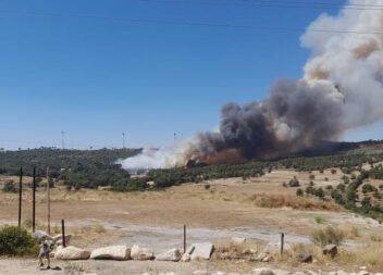 Incêndio a progredir na Guarda