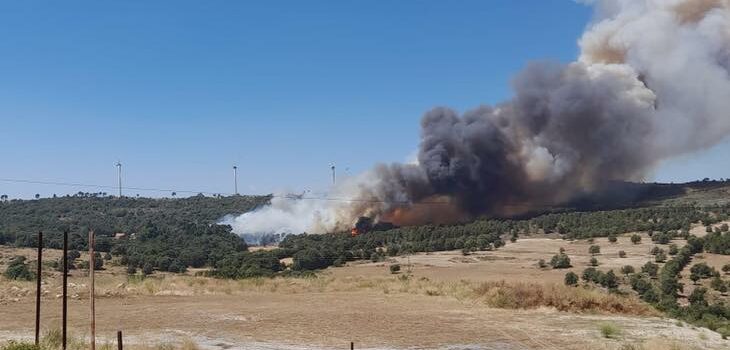 Incêndio a progredir na Guarda