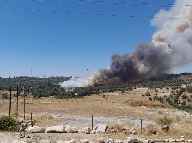 Incêndio a progredir na Guarda