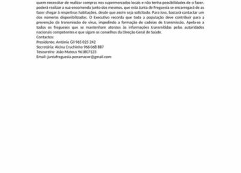 Junta de Freguesia de Penamacor | Covi-19
