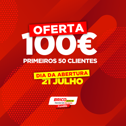 O Bricomarché Fundão abre dia 21 e vai oferecer aos primeiros 50 clientes com co
