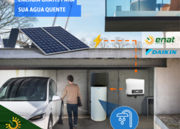 Sistema inovador de água quente com energia gratuita do sol