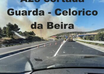 Troço da A25 cortada ao trânsito