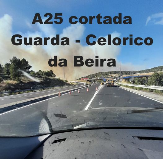 Troço da A25 cortada ao trânsito