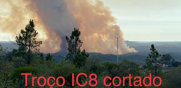 Troço do IC8 cortado