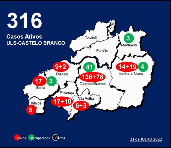 ULS-Castelo Branco com 316 casos ativos