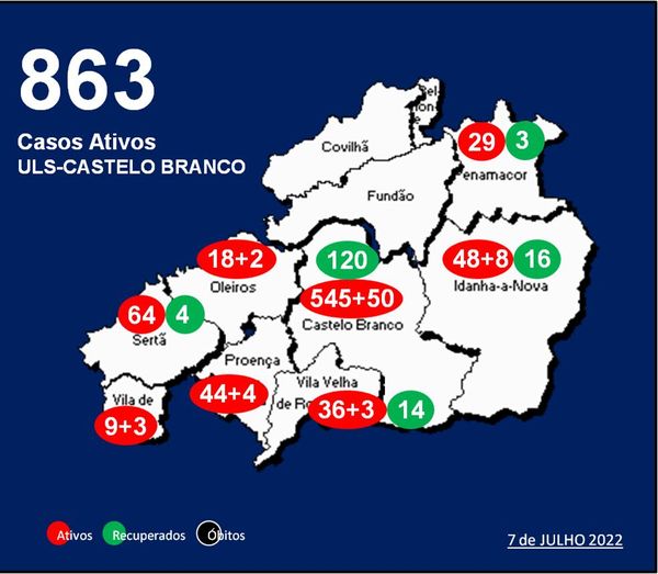 ULS-Castelo Branco com 863 casos ativos