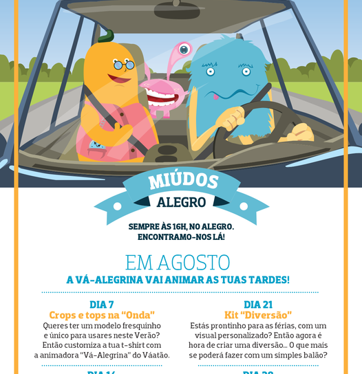 Animação de crianças no verão