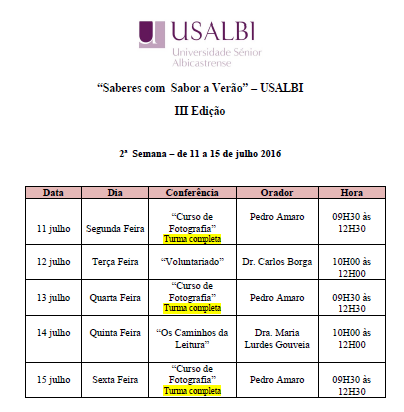2ª Semana