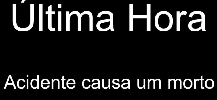 Acidente causa um morto