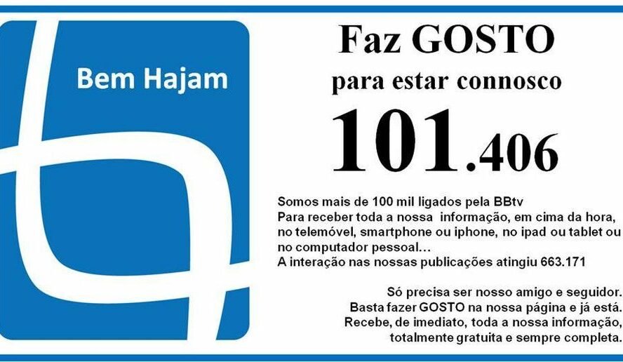 Bem Haja para todos os nossos seguidores.