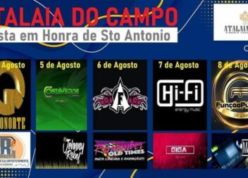 Cartaz da festa em honra de Santo António na Atalaia do Campo, Fundão