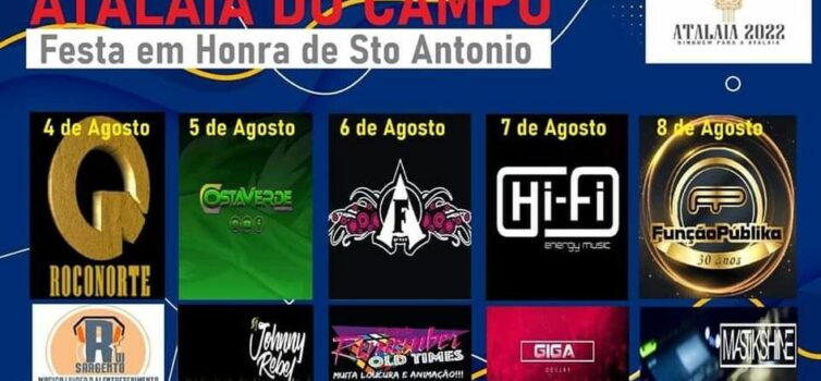Cartaz da festa em honra de Santo António na Atalaia do Campo