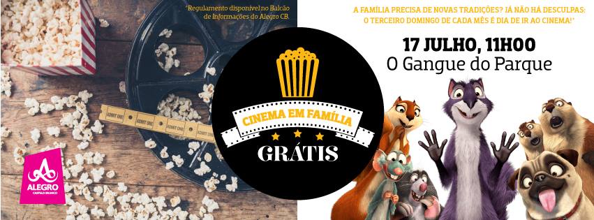 Cinema com entrada gratuita