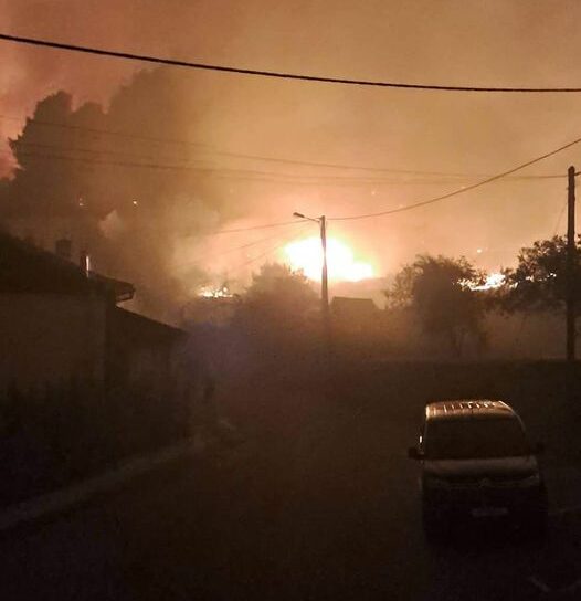 Evacuação de população e Reforço de meios
