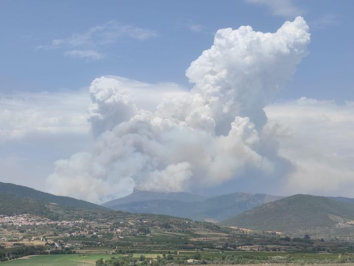 Incêndio evolui com violência e rapidez em direção a Gouveia