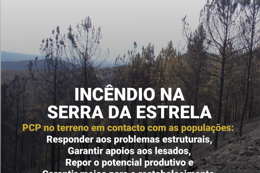 Incêndio na serra da Estrela