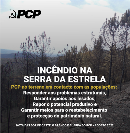 Incêndio na serra da Estrela