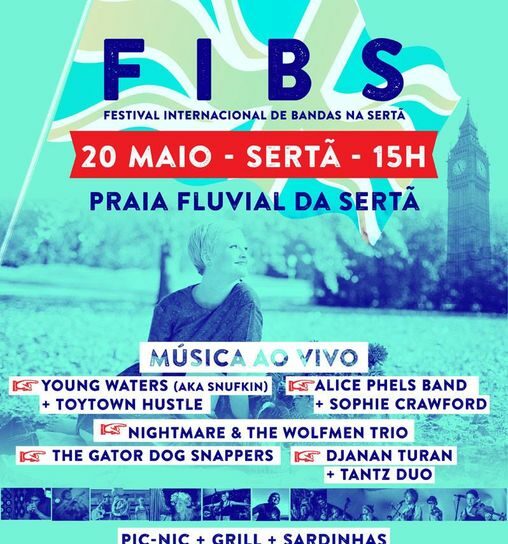 Na praia fluvial