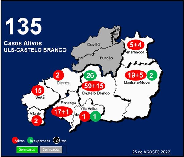 ULS-Castelo Branco com 135 casos ativos