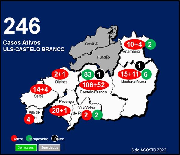 ULS-Castelo Branco com 246 casos ativos
