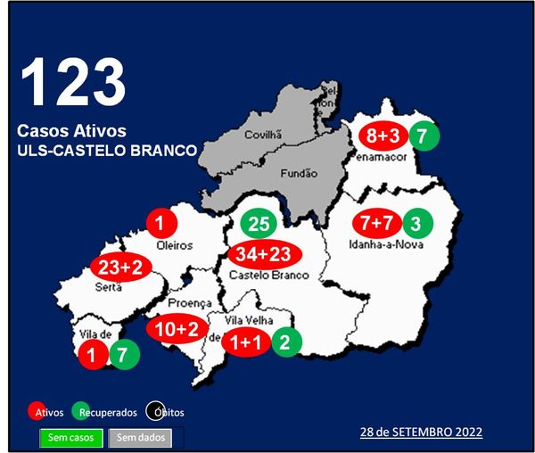 ULS-Castelo Branco com 123 casos ativos