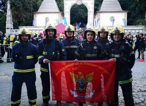 Bombeiros do Fundão no Escadório da Humanidade em Braga